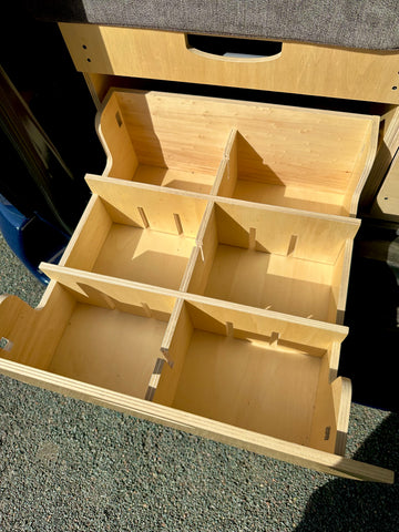 Organizers for rear drawers