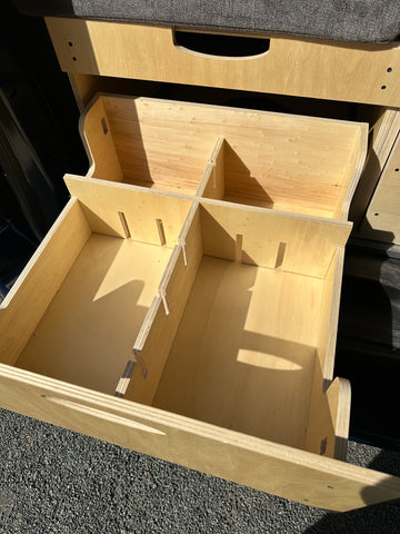 Organizers for rear drawers