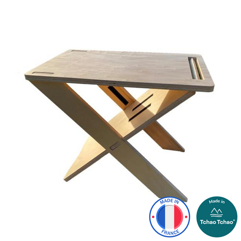 Wooden folding stool